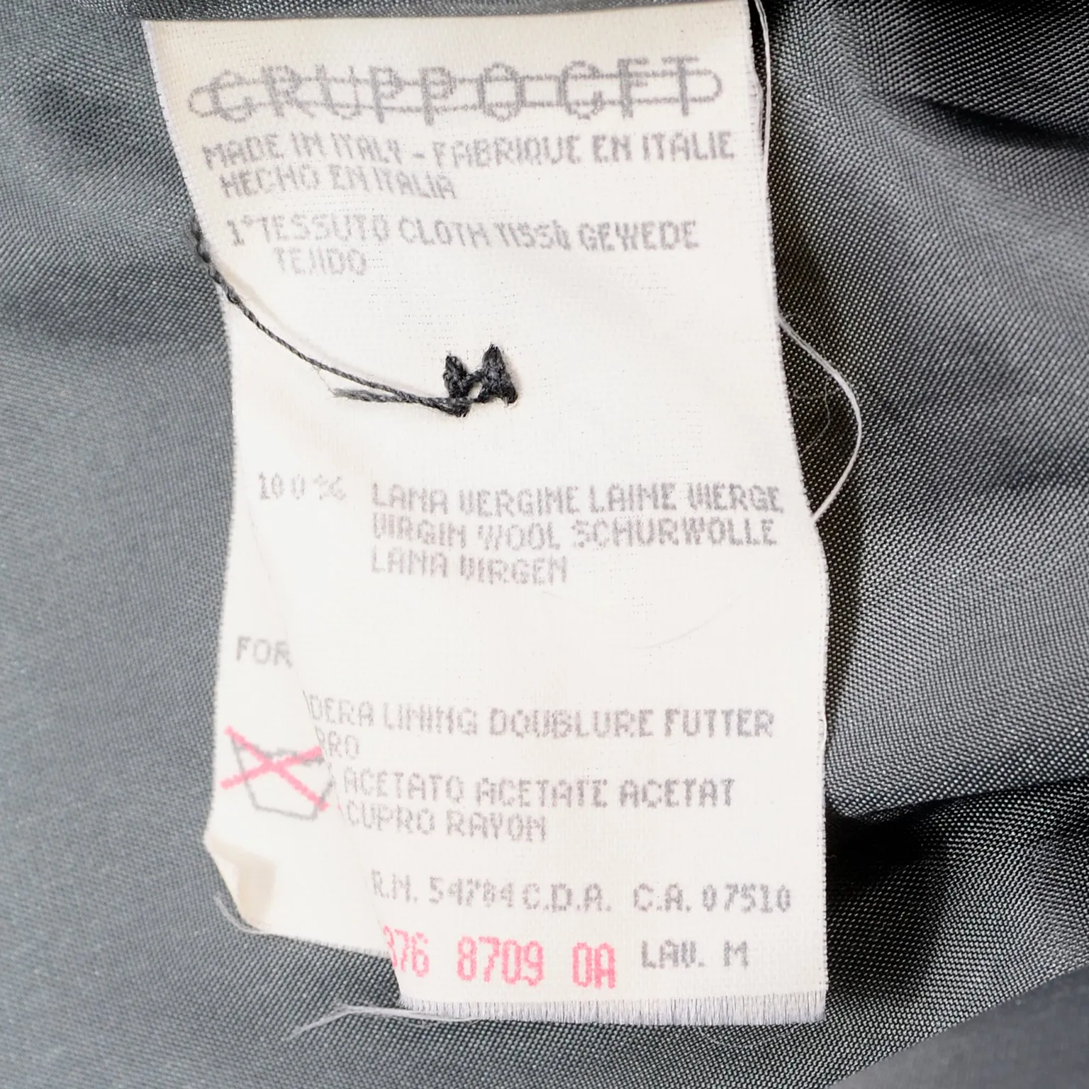 1990s Giorgio Armani Le Collezioni Deep Gray Green Double Breasted Wool Coat