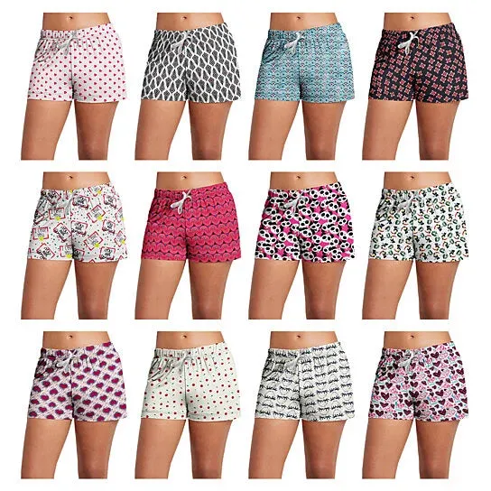 3-Pack: Women's Comfy Lounge Bottom Pajama Shorts with Drawstring