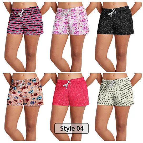 3-Pack: Women's Comfy Lounge Bottom Pajama Shorts with Drawstring