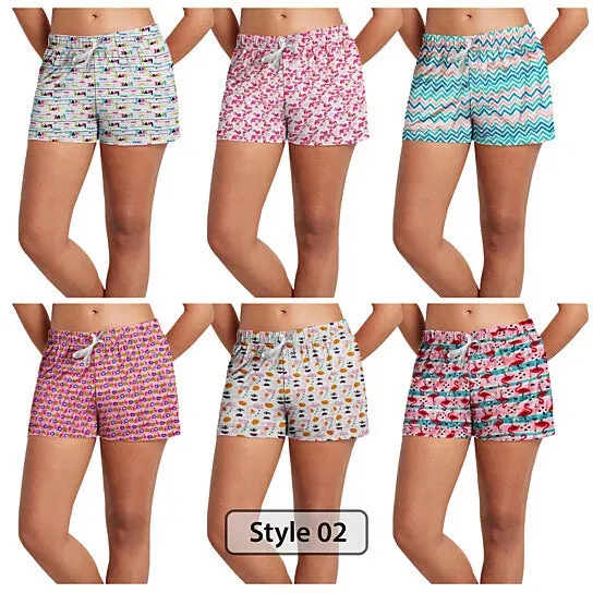 3-Pack: Women's Comfy Lounge Bottom Pajama Shorts with Drawstring