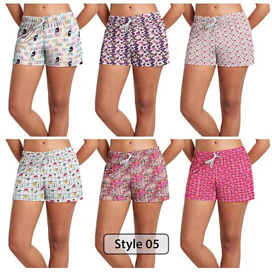 3-Pack: Women's Comfy Lounge Bottom Pajama Shorts with Drawstring
