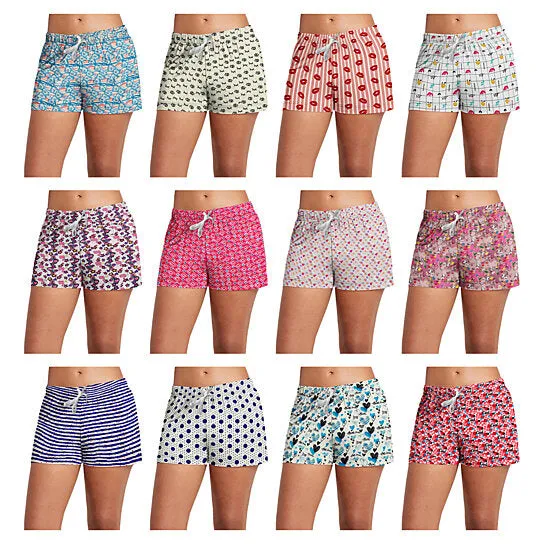 3-Pack: Women's Comfy Lounge Bottom Pajama Shorts with Drawstring