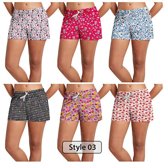 3-Pack: Women's Comfy Lounge Bottom Pajama Shorts with Drawstring