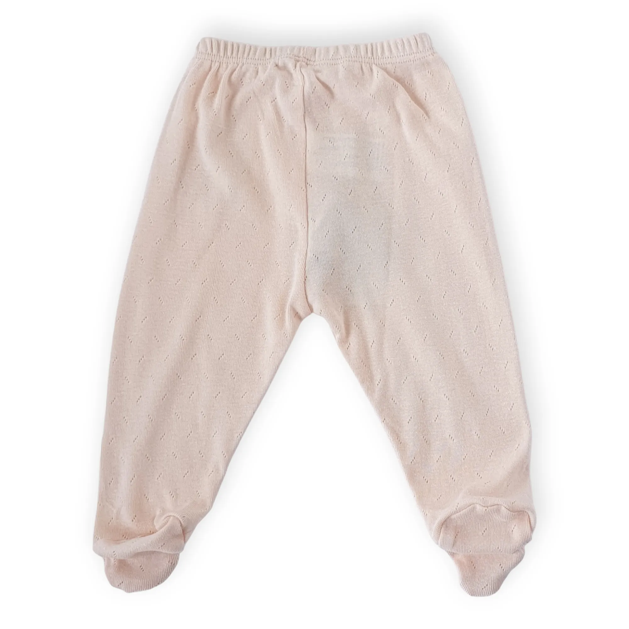 Basic Light Pink Footed Pants with Penguins