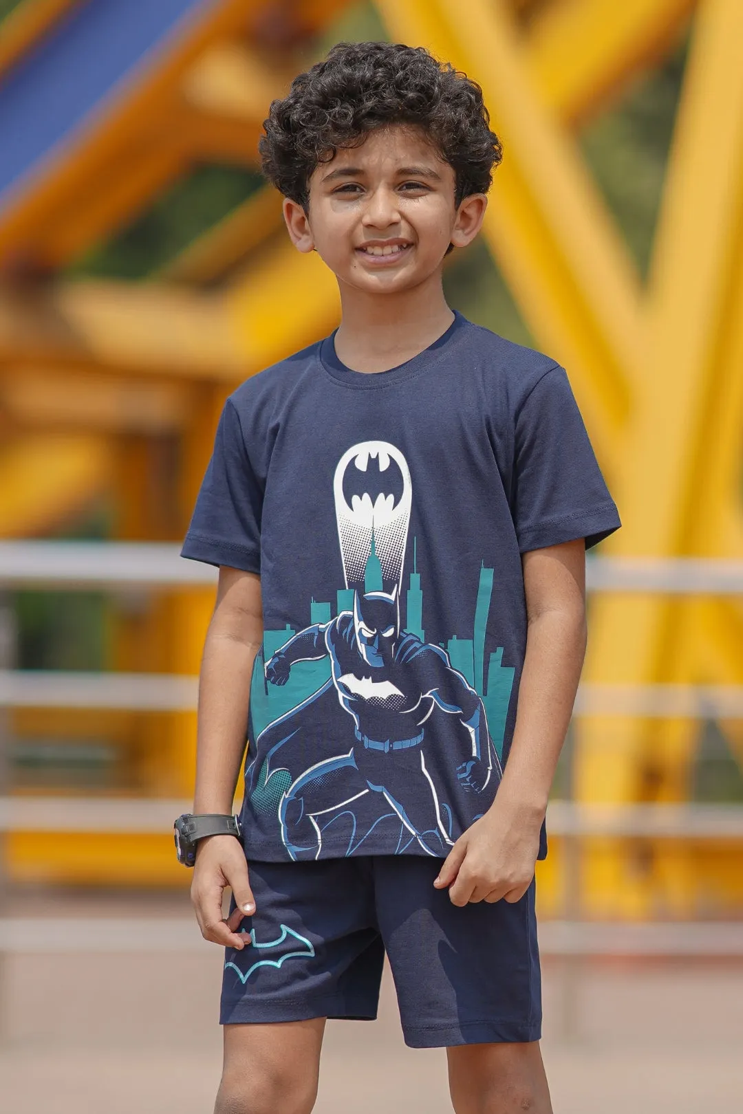 Batman Signal Glow In The Dark Shorts Set