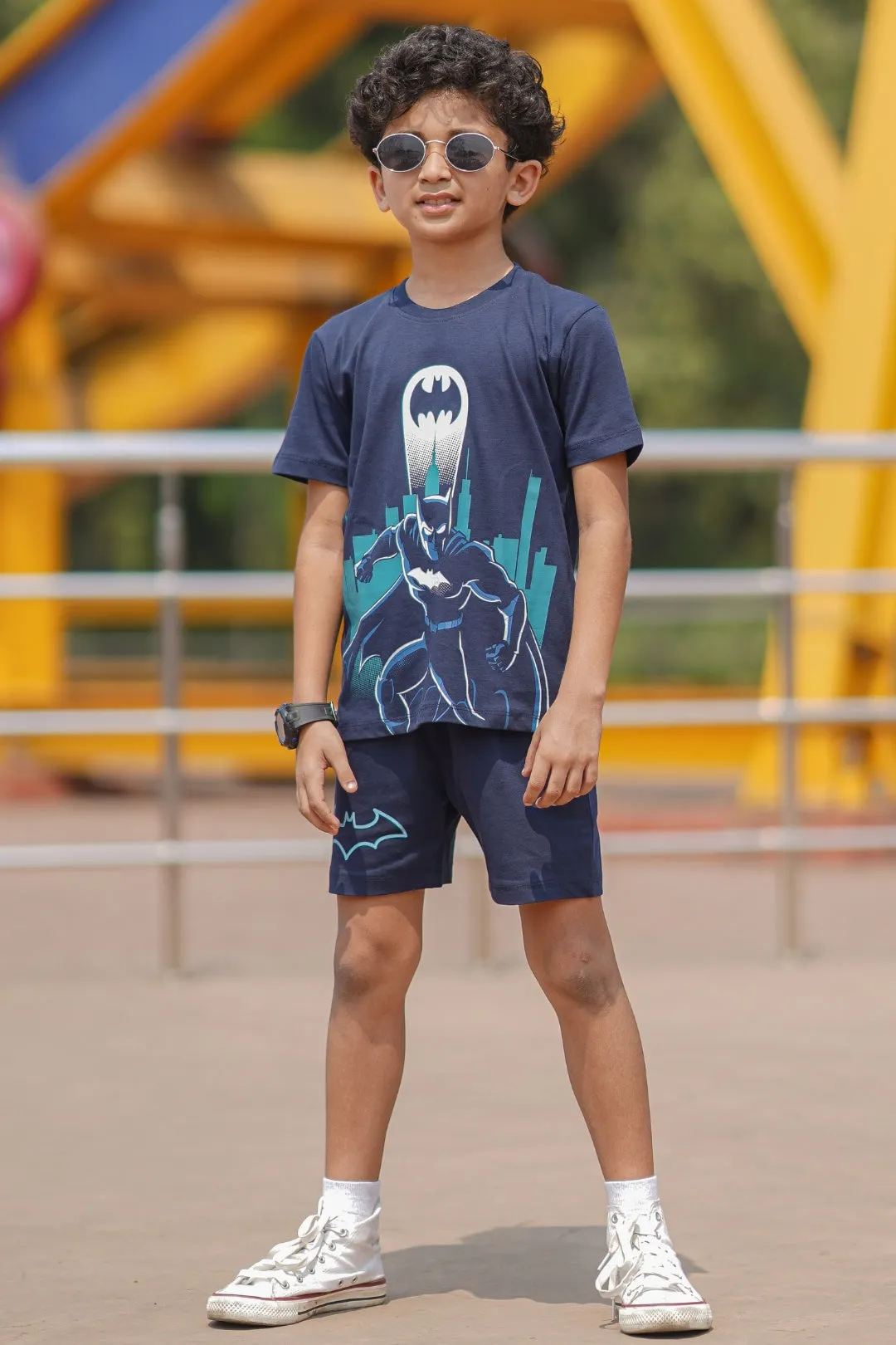 Batman Signal Glow In The Dark Shorts Set