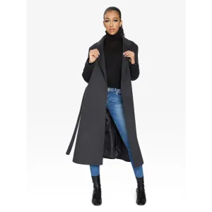 Belted Longline Duster Coat