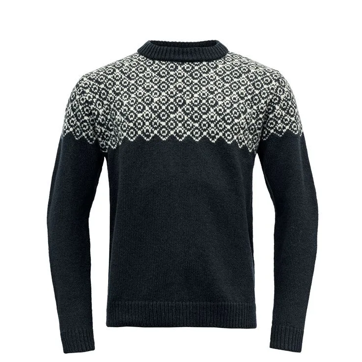 BJORNOYA SWEATER CREW NECK INK/OFF WHITE