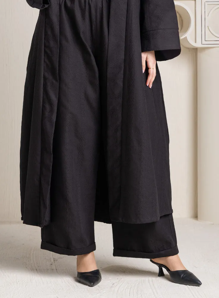 Black Jacquard Pant