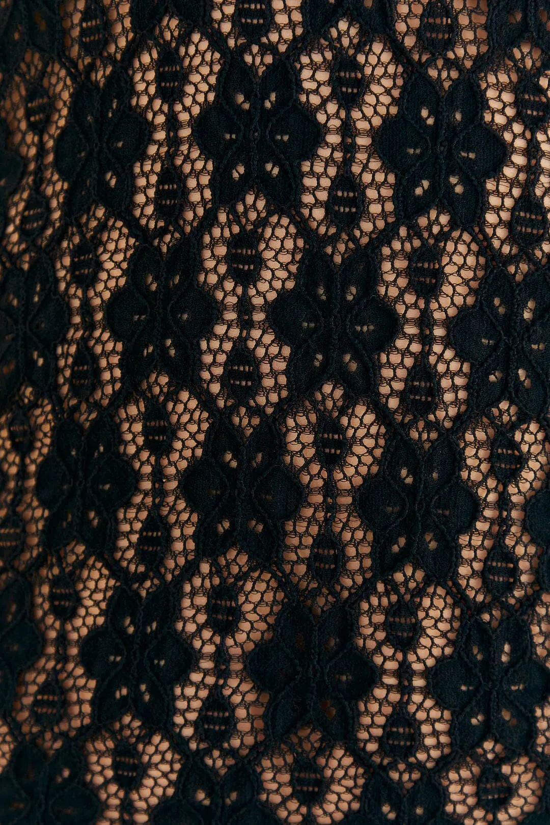 Black Lace Long Sleeve Blouse
