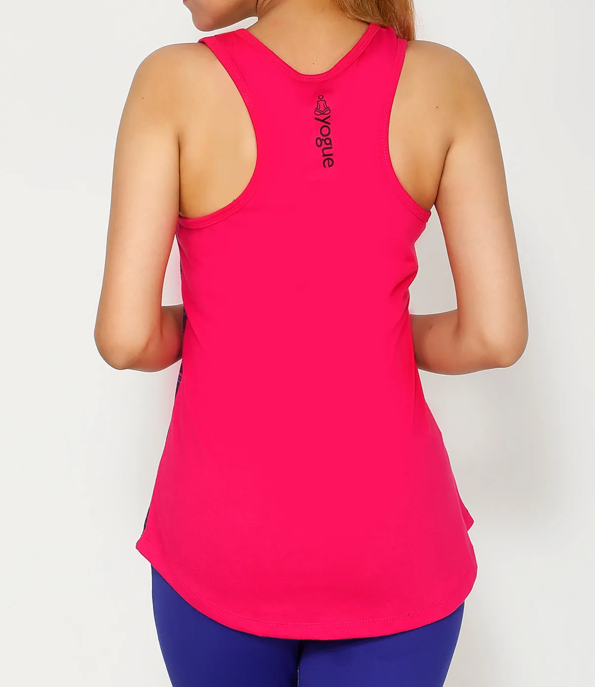 Blue Pink Cotton Tank