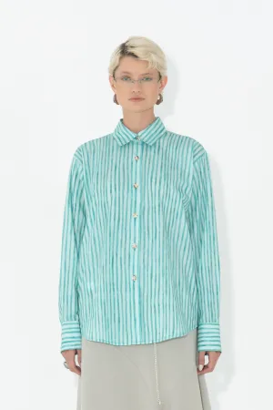 Boyfriend Shirt in Minty Fresh