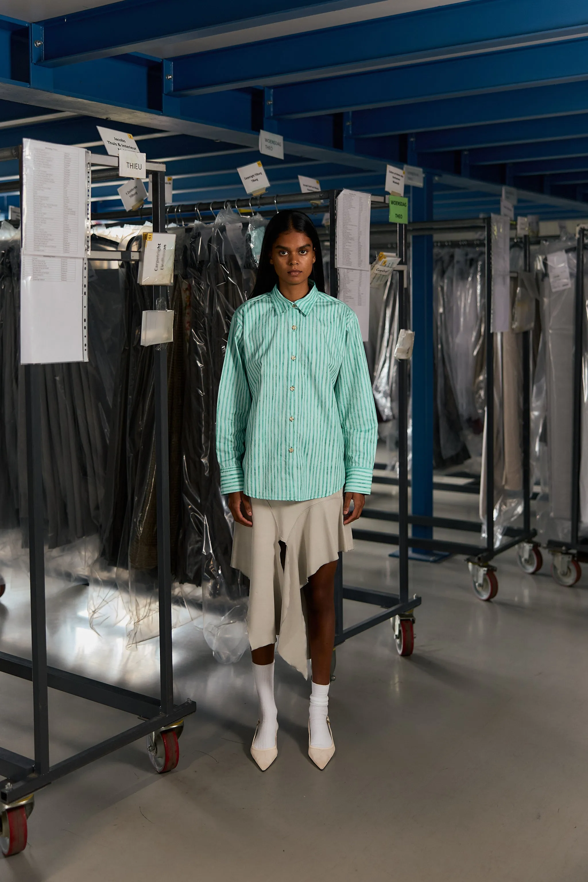 Boyfriend Shirt in Minty Fresh