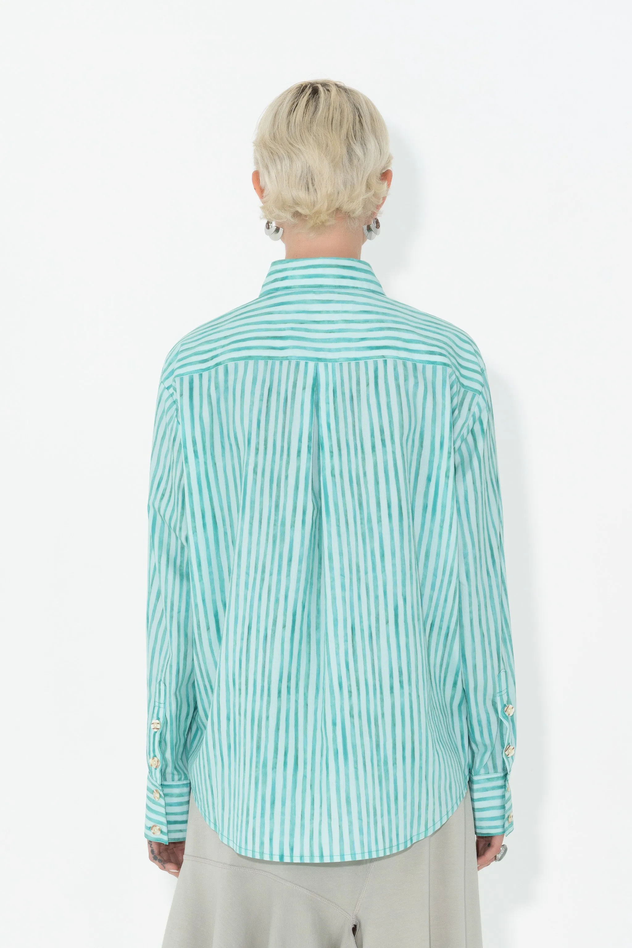 Boyfriend Shirt in Minty Fresh