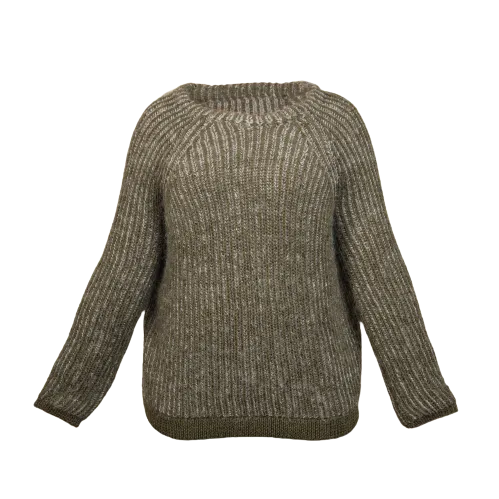 Brioche sweater (Women) - Moss