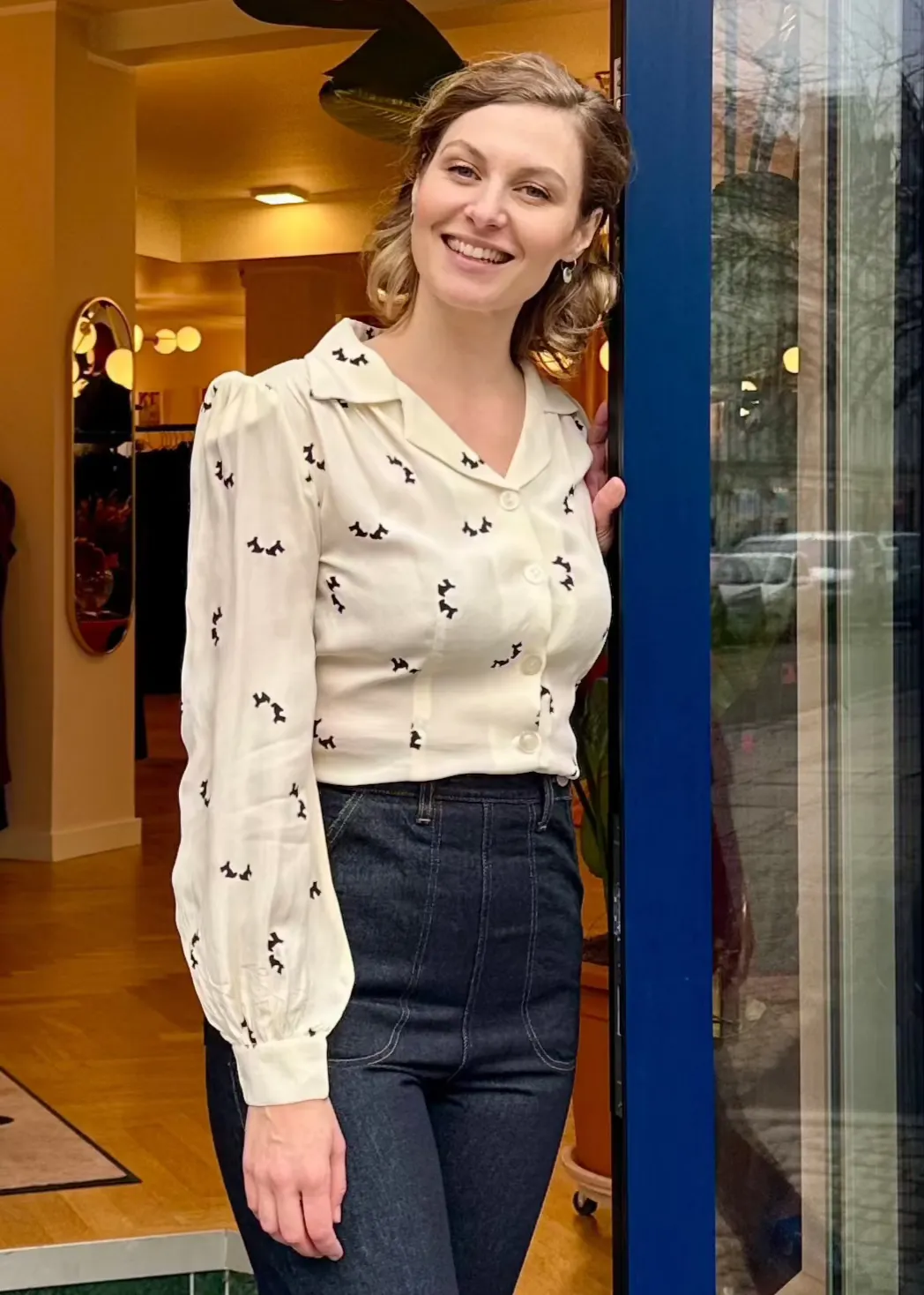 Classic jeans i mørk blå