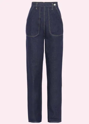 Classic jeans i mørk blå