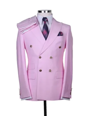 Colored Suits - Bright Colored Suits - Summer Suit Light Pink Colors - Slim Fit Suits