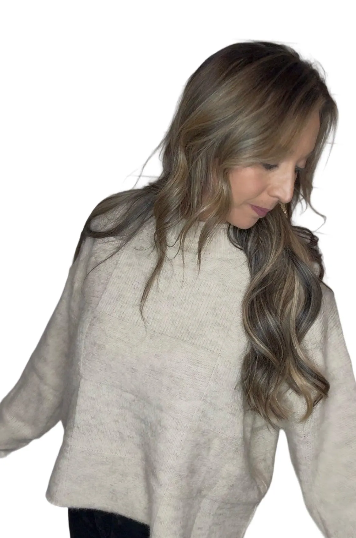 Cream Turtleneck Sweater