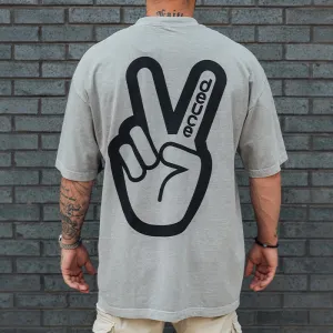 Deuce Statement Tee | Vintage Silver