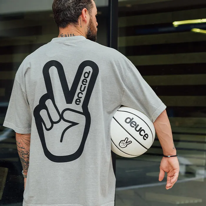 Deuce Statement Tee | Vintage Silver