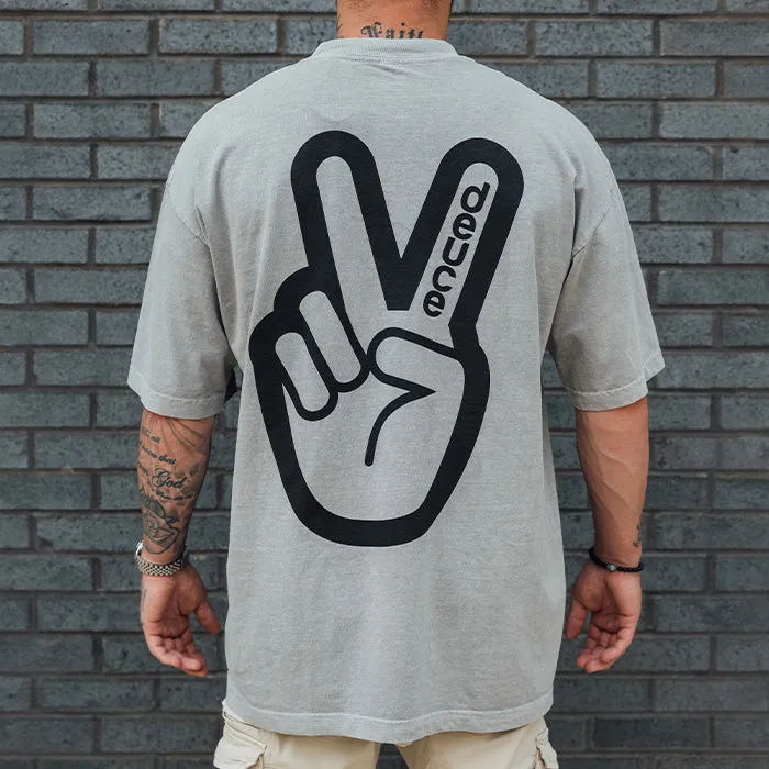 Deuce Statement Tee | Vintage Silver