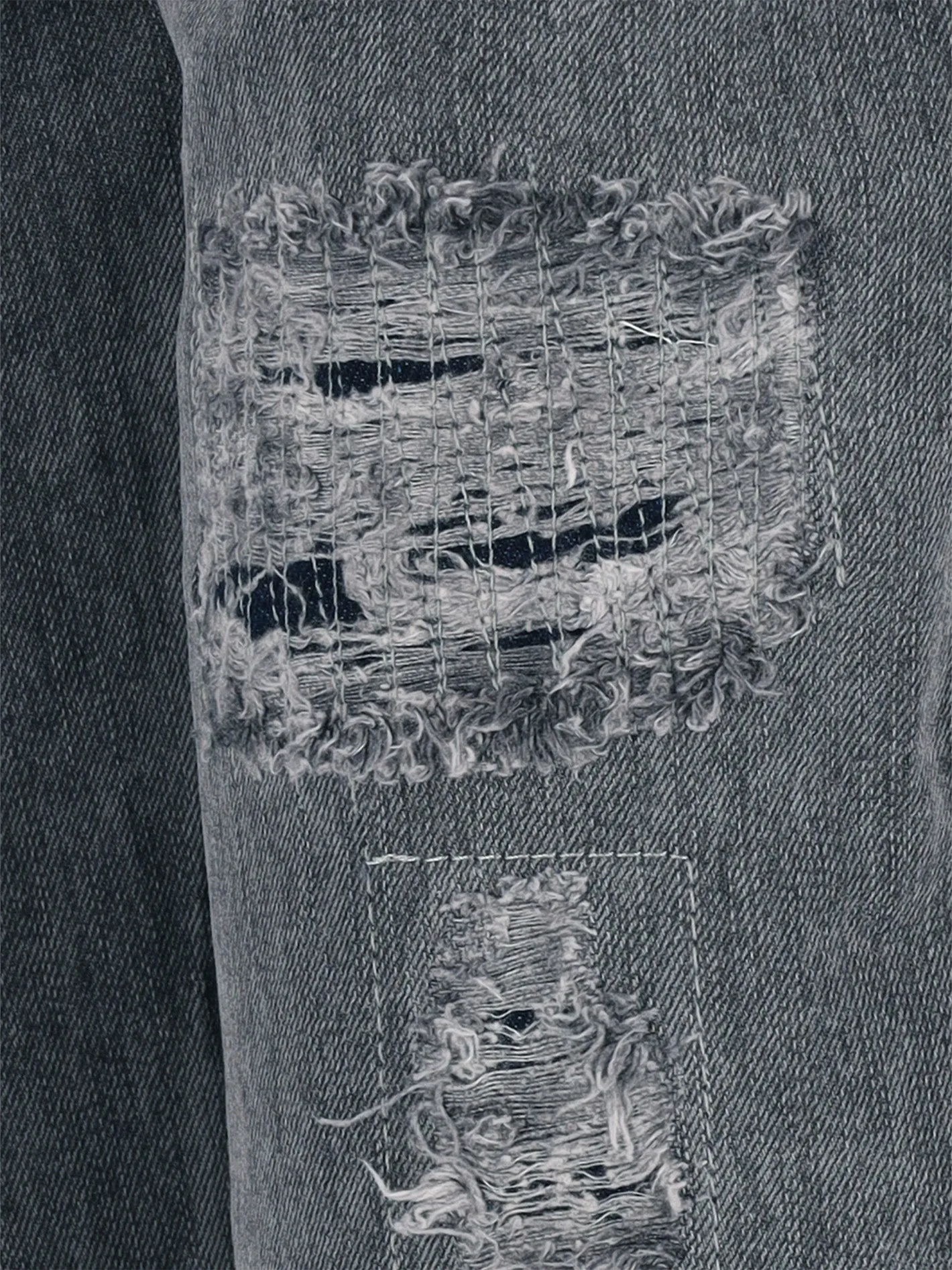 distressed straight-leg jeans