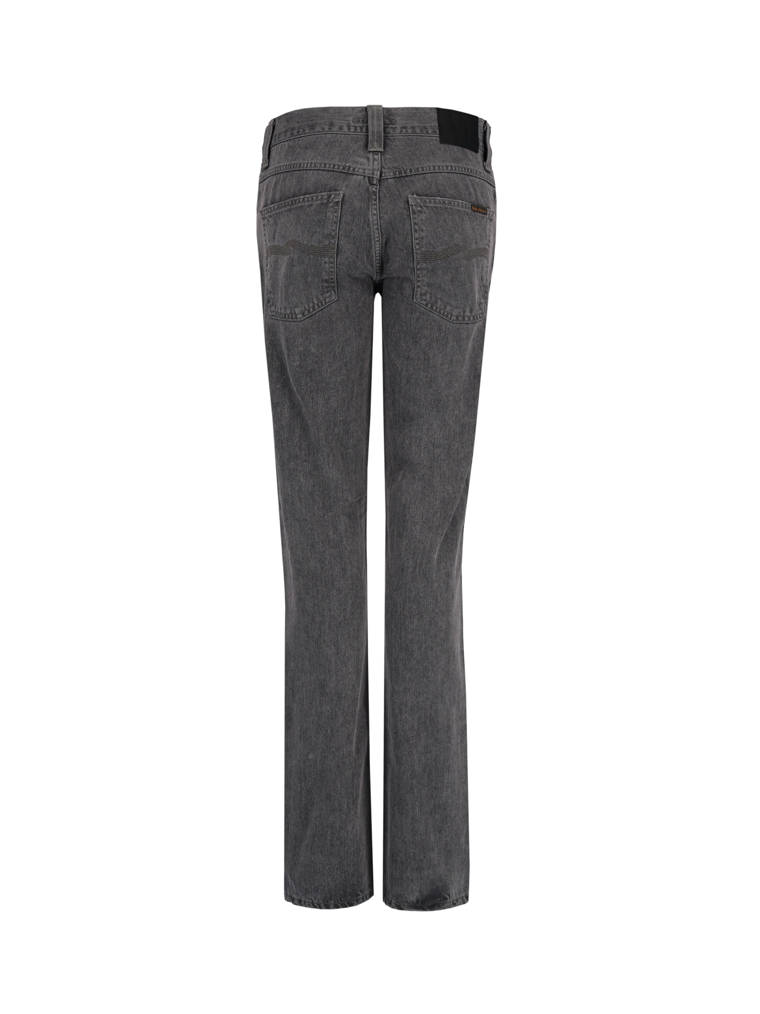 distressed straight-leg jeans