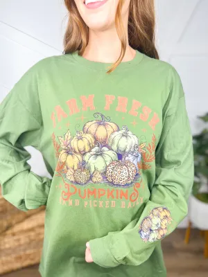 Farm Fresh Pumpkins Graphic Long Sleeve