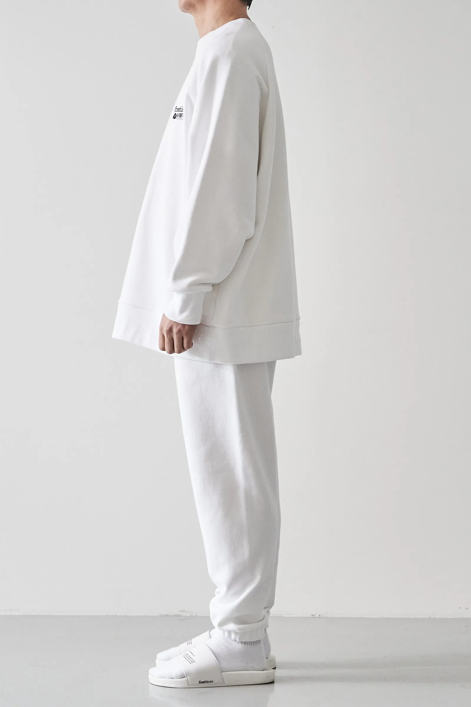 Fresh Service / VIBTEX for FreshService SWEAT CREW NECK PULLOVER - White