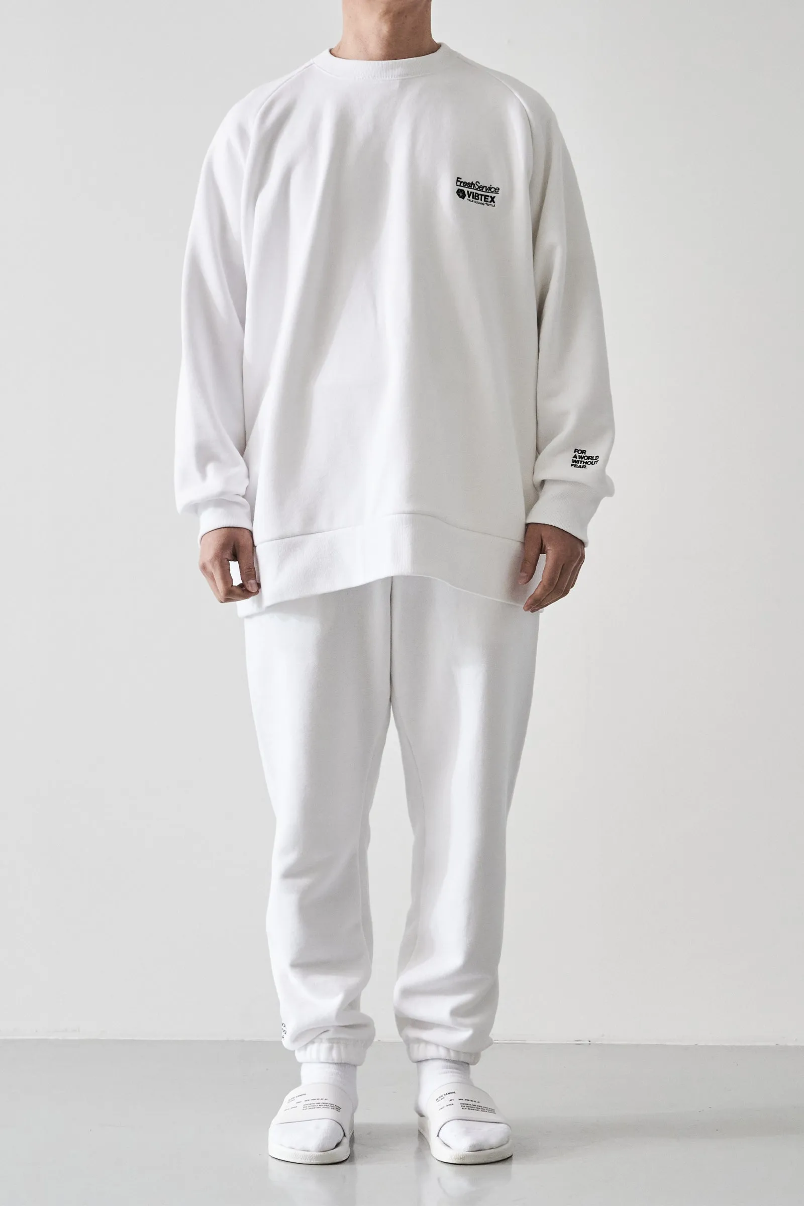 Fresh Service / VIBTEX for FreshService SWEAT CREW NECK PULLOVER - White