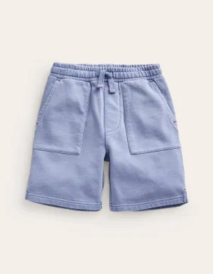 Garment Dye Shorts-Dusty Blue