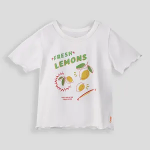 Girls Statement Tee _ 154814 _ Optic White