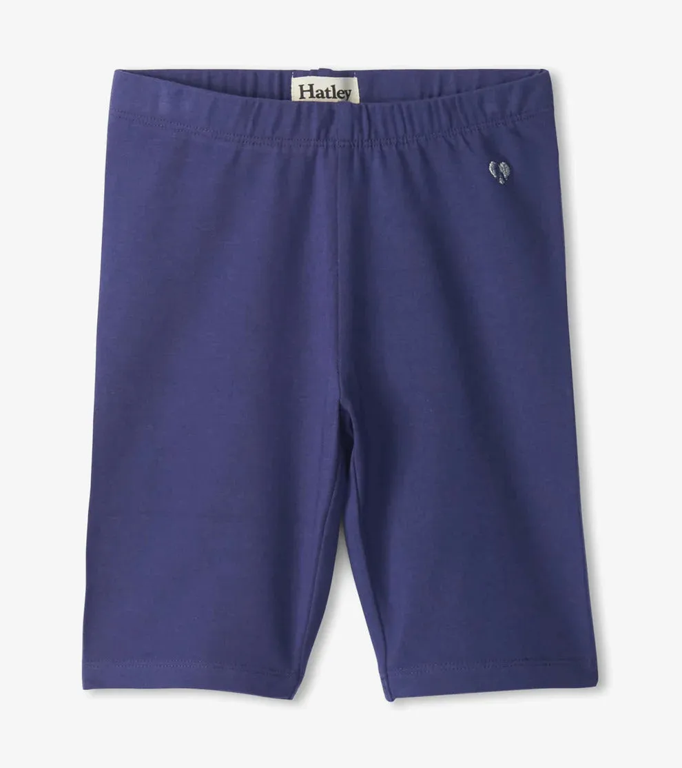 Hatley Girls Navy Bike Shorts - Navy