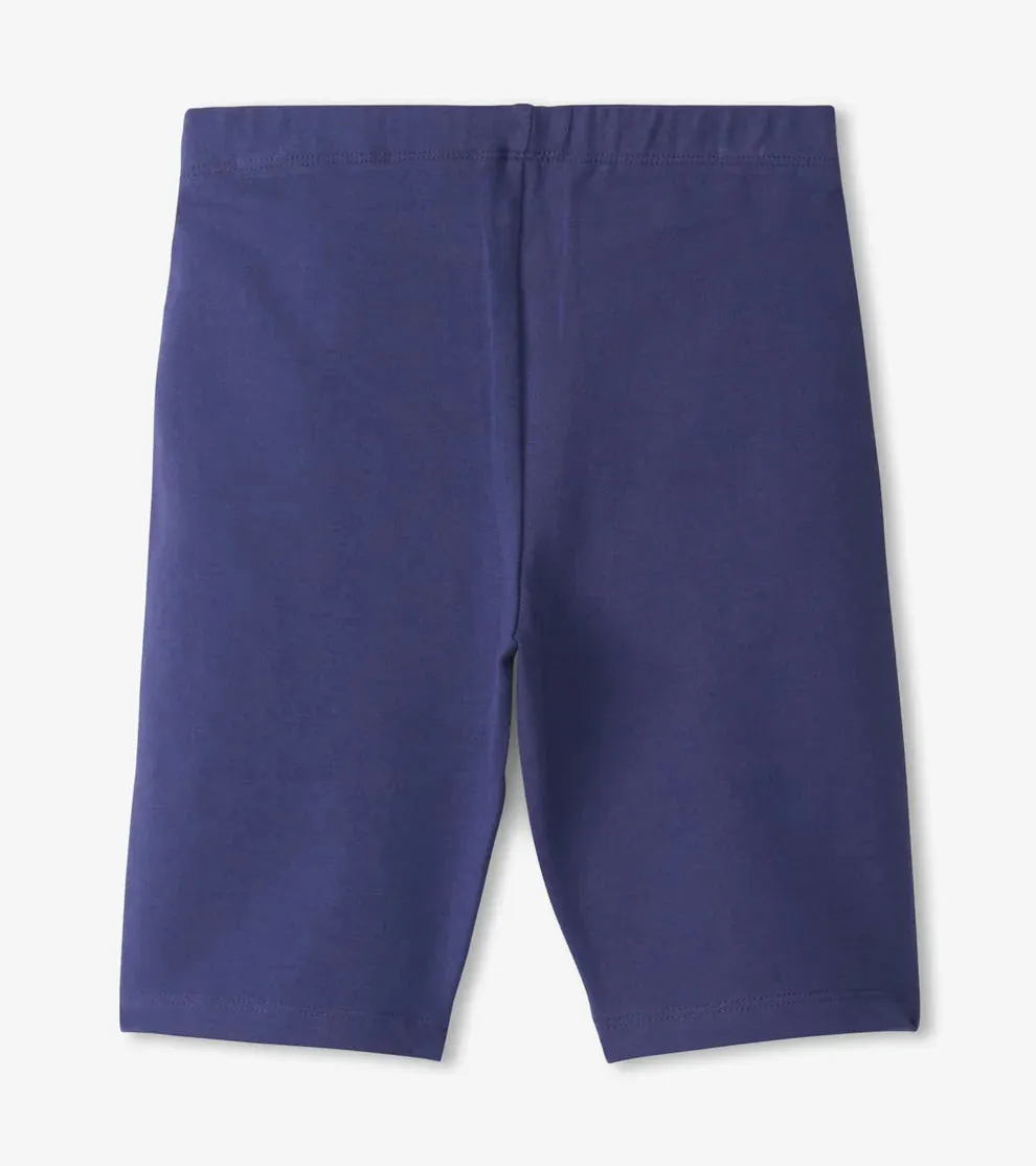 Hatley Girls Navy Bike Shorts - Navy