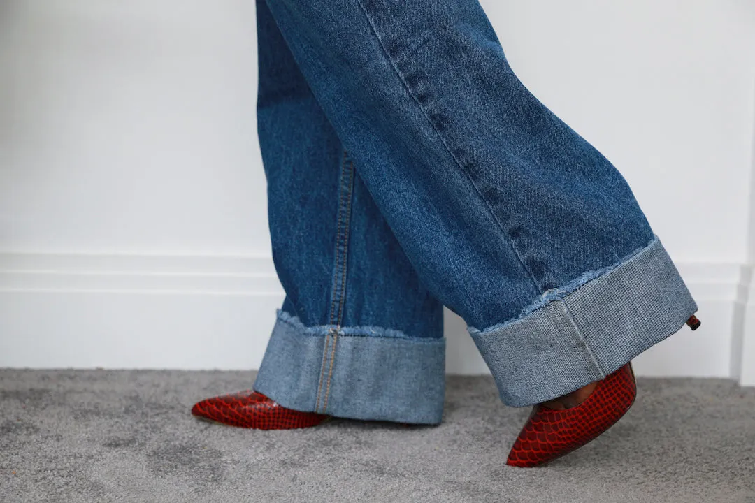 High Rise Wide Leg Jeans