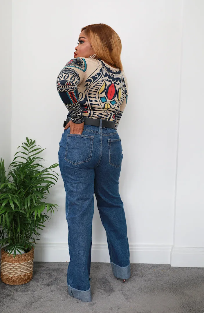 High Rise Wide Leg Jeans