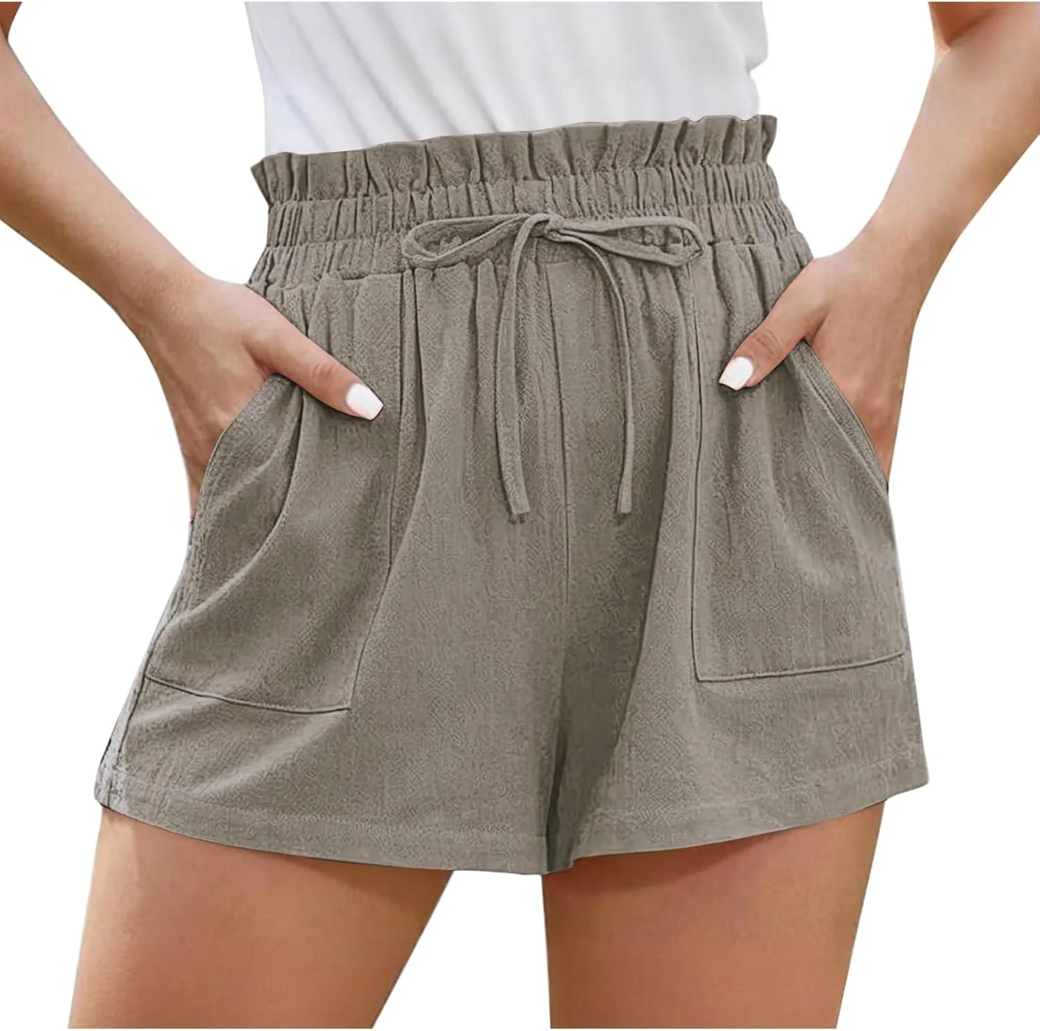 High Waisted Shorts for Women Dressy Casual Summer Shorts with Pockets