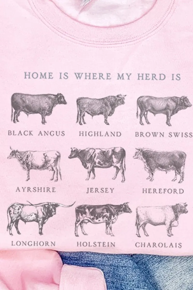 Home Is Where My Herd Is Unisex NuBlend Crew Sweatshirt