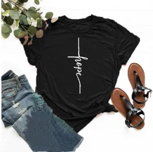 Hope Cross Christian Statement Shirt
