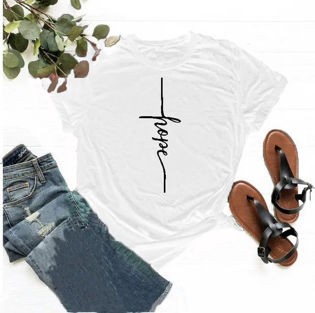 Hope Cross Christian Statement Shirt