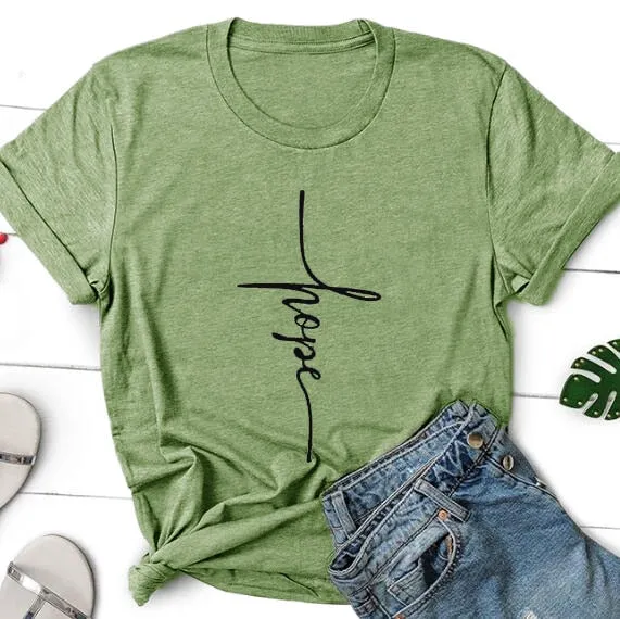 Hope Cross Christian Statement Shirt