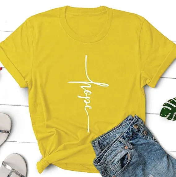 Hope Cross Christian Statement Shirt