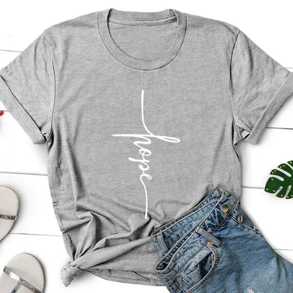 Hope Cross Christian Statement Shirt