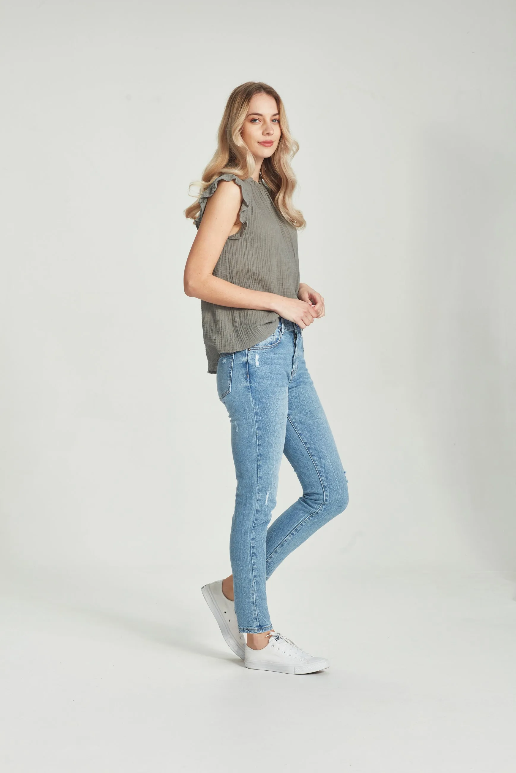 Junkfood Petra Tall Jean Blue