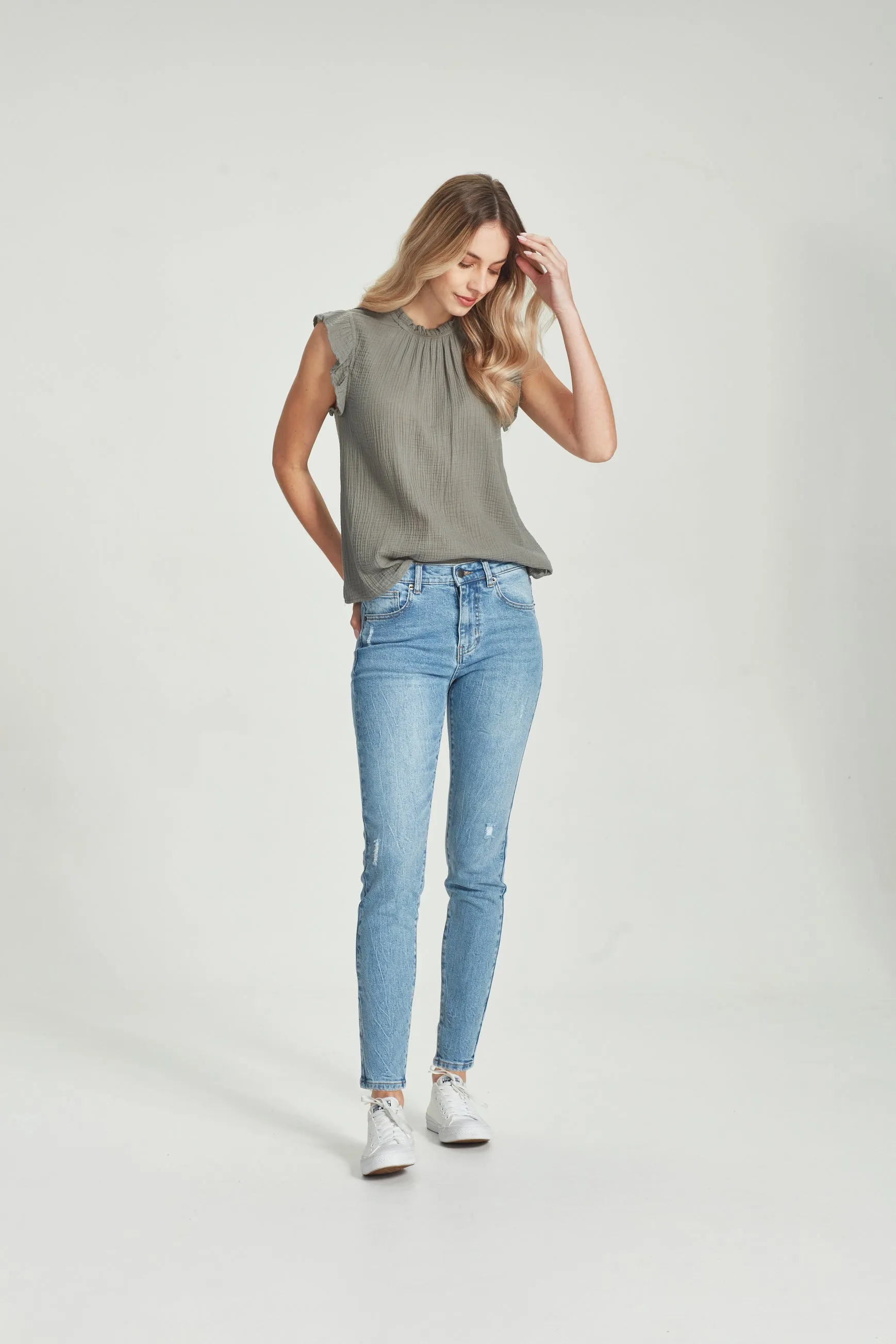Junkfood Petra Tall Jean Blue