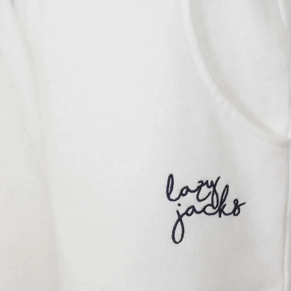 Lazy Jacks Clothing - Womens White Sweat Shorts