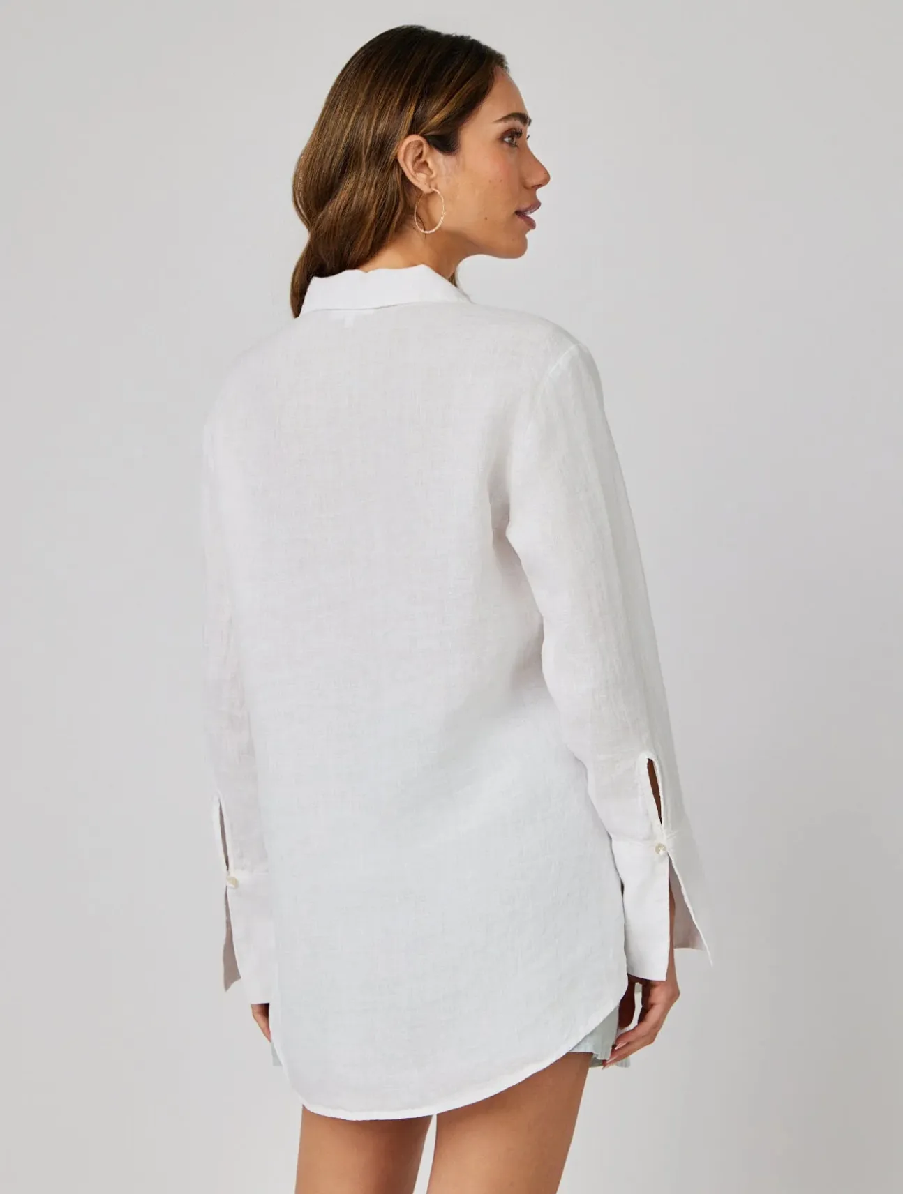 Linen Tie Neck Tunic