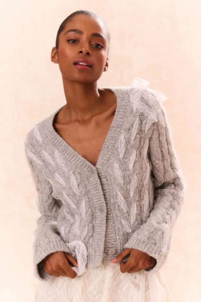 Louella Cardigan in Silver Mist