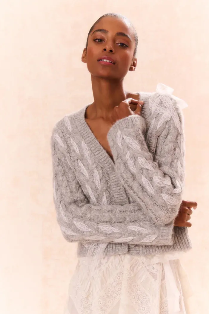 Louella Cardigan in Silver Mist